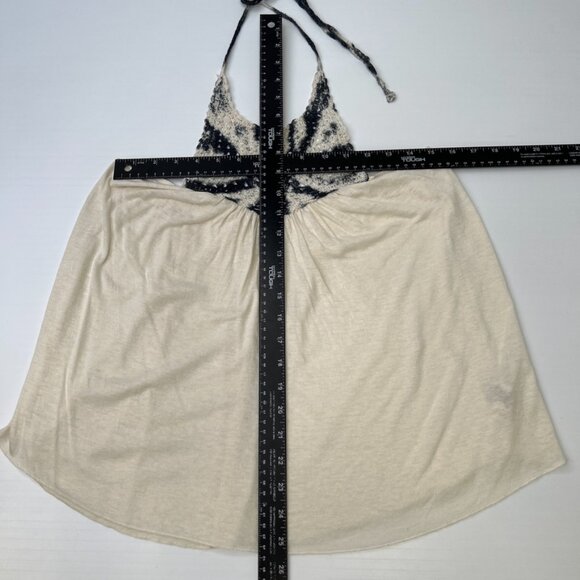 Billabong Blouse Women Small Crochet Sleeveless Halter Tie Beach Party Core Ex - Picture 10 of 11